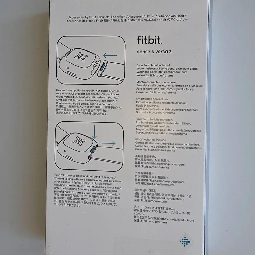 Original OEM Fitbit Versa 3/Sense Sport Band – Black – NWT – Size S/P